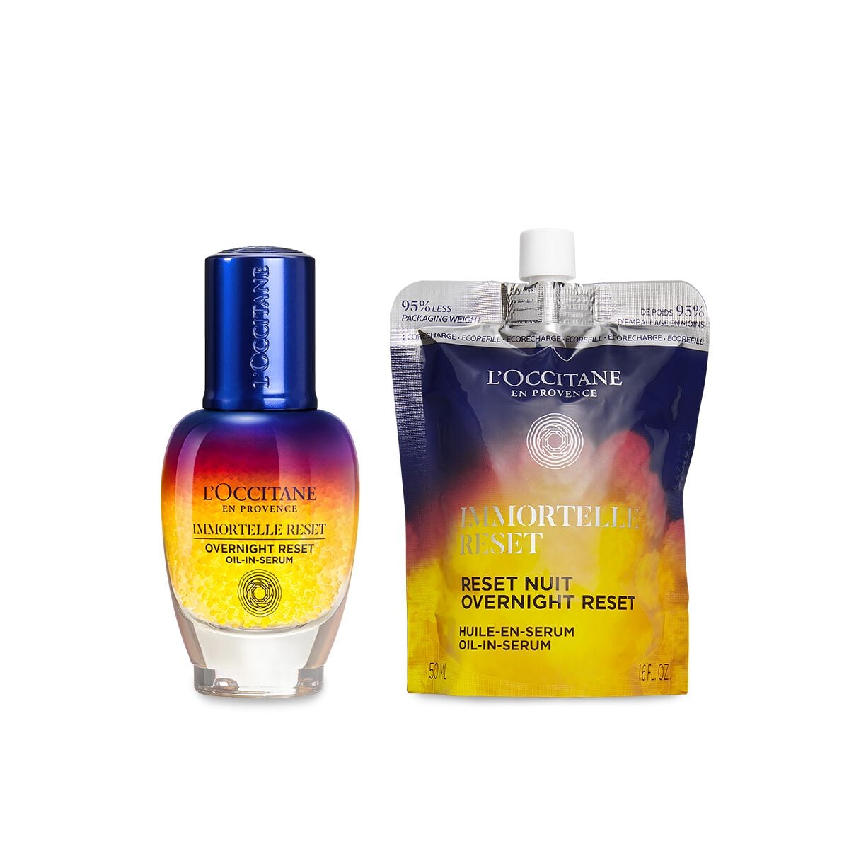 Duo Siero Notte Immortelle Reset e la sua Ricarica - 80 - L'Occitane en Provence