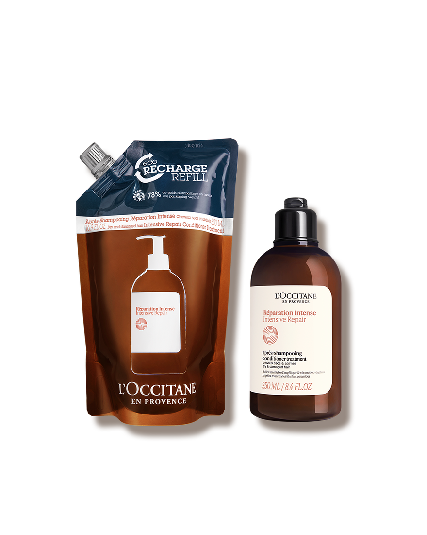 Duo Balsamo Riparatore Intenso 250ml e la sua Ricarica | L&rsquo;Occitane en Provence
