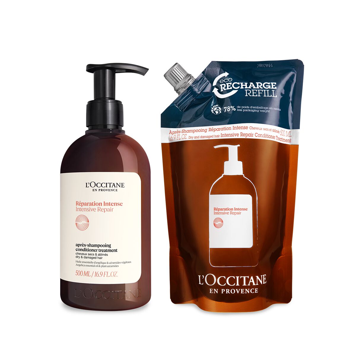Duo Balsamo Riparatore intenso 500ml e la sua Ricarica - 1000 - L'Occitane en Provence