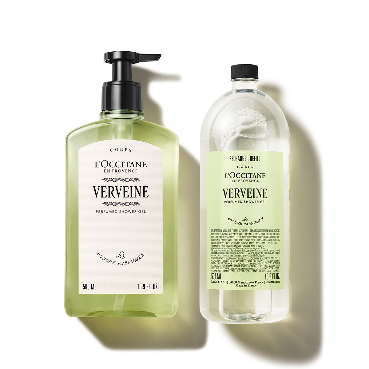 Duo Gel Doccia Verveine 500ml e la sua Ricarica - L'Occitane en Provence