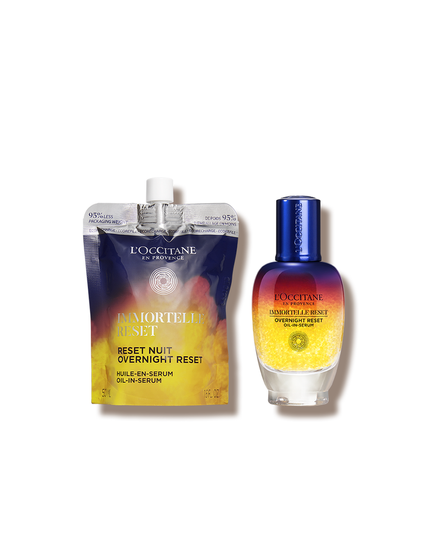 Duo Siero Notte Immortelle Reset 50ml e la sua Ricarica | L&rsquo;Occitane en Provence
