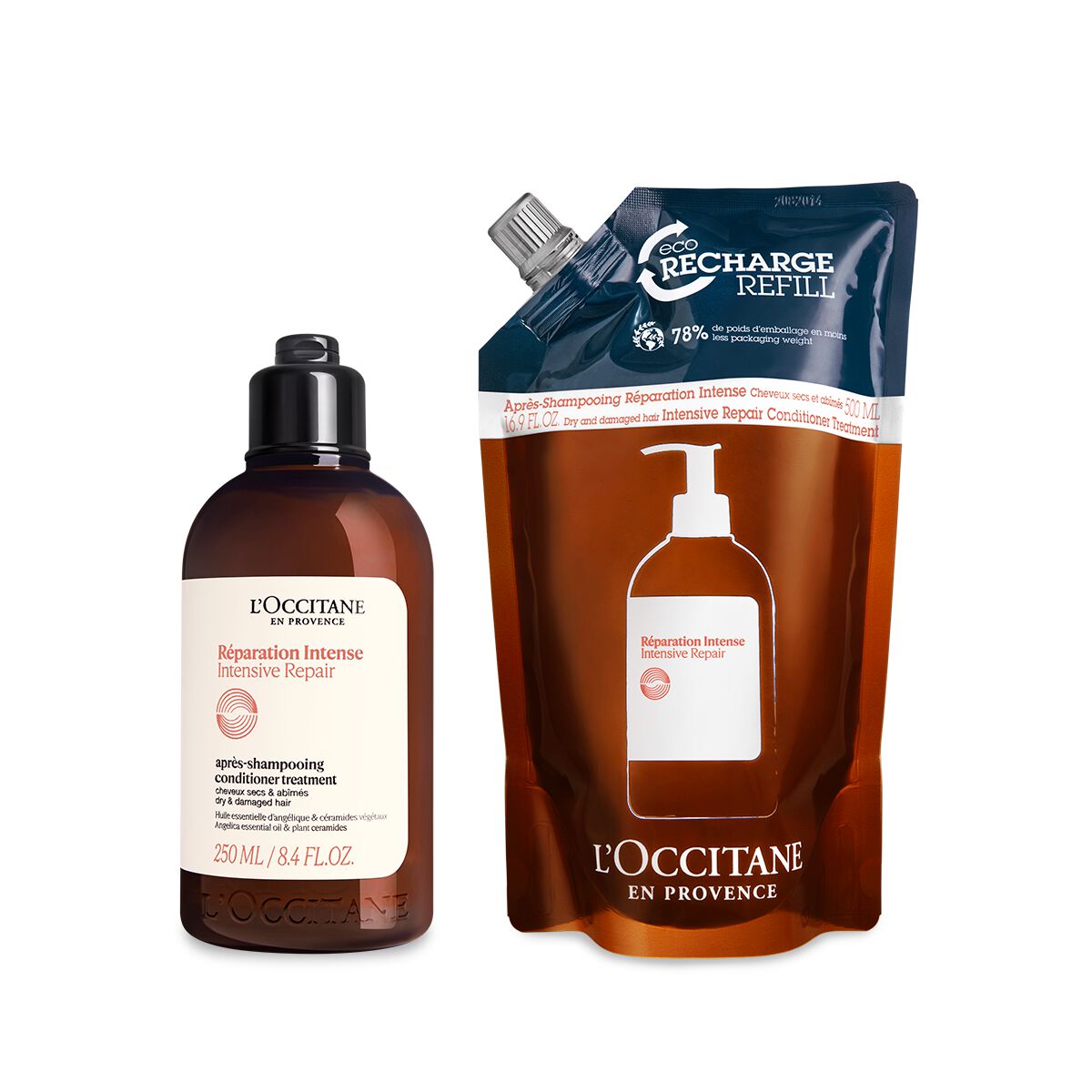 Duo Balsamo Riparatore Intenso 250ml e la sua Ricarica - 750 - L'Occitane en Provence