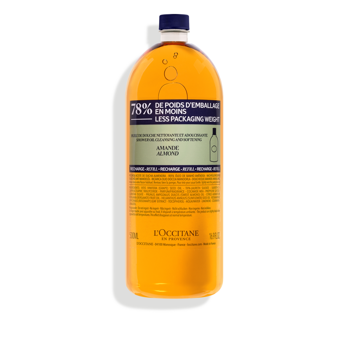 Vedi 1/5 il prodotto Eco-ricarica Olio Doccia Mandorla 500ml, , large