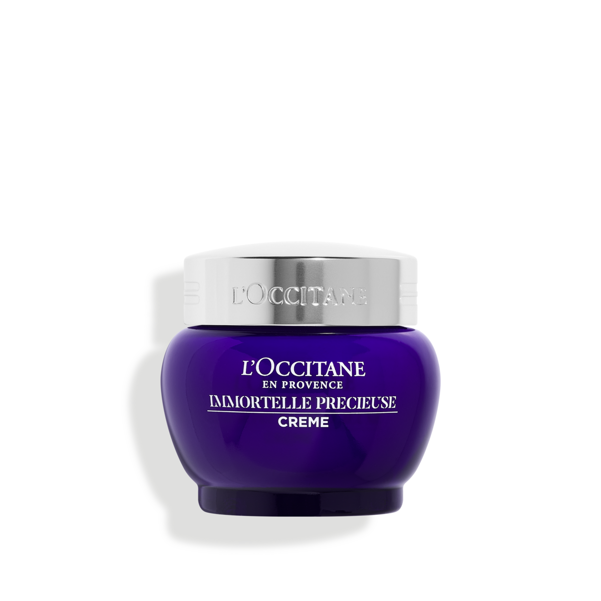 Jar of L'Occitane Immortelle Precious Face Cream 50ml on a neutral background, highlighting its elegant design. - thumbnail 2