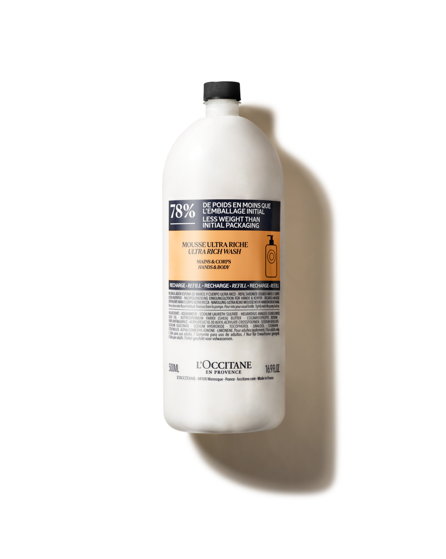 Ricarica Mousse Ultra Riche Mani & Corpo Karit&eacute; 500 ml | L&rsquo;Occitane en Provence